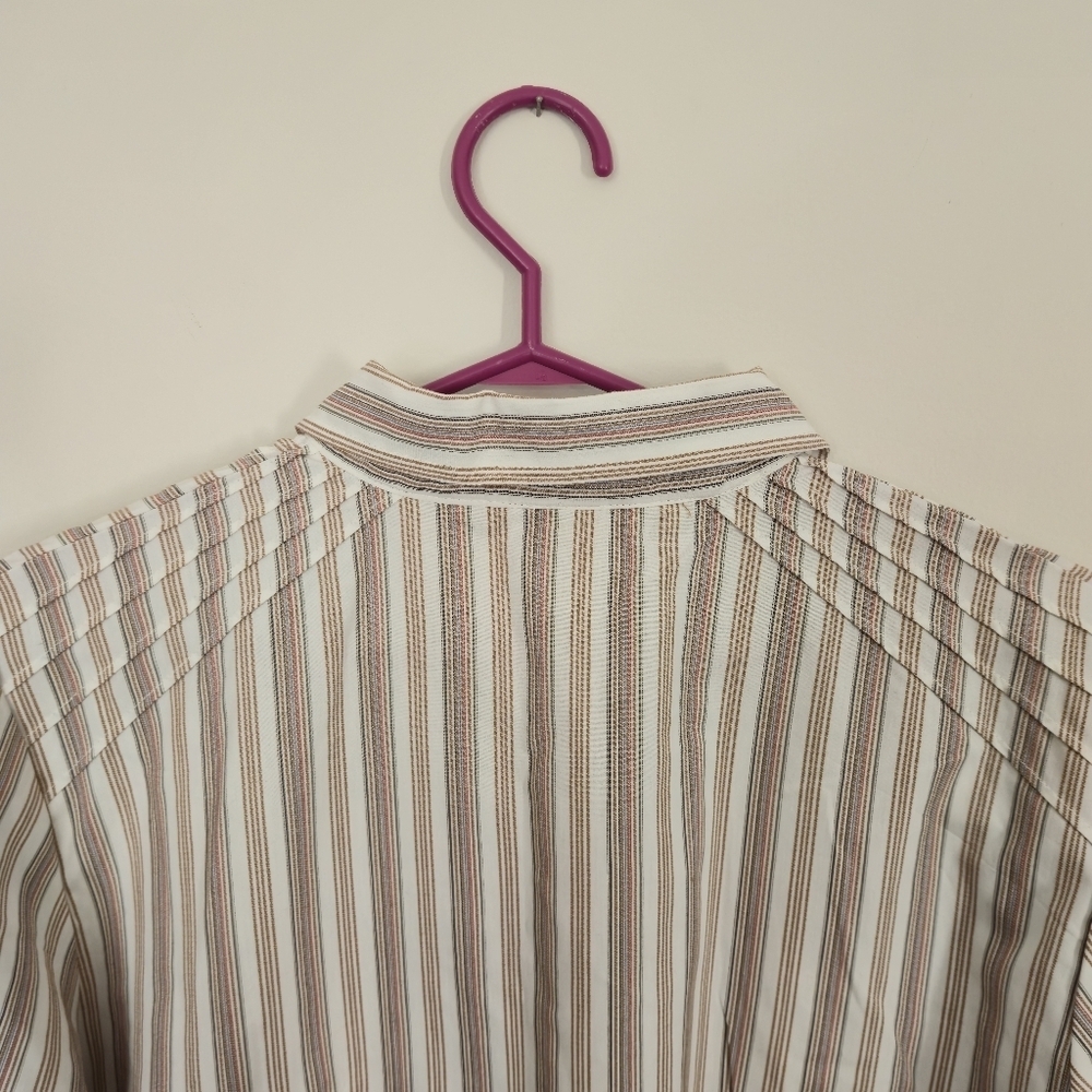 FDJ French Dressing 16 Striped Button Down Shirt Tailored Professional Classic - Picture 11 of 16